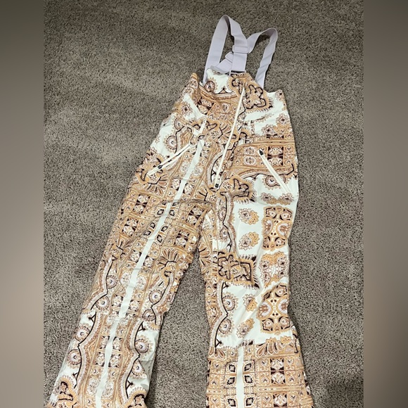 NEW FP Movement Alpine Glow Printed Snow Bib / Ski pants - Picture 5 of 8